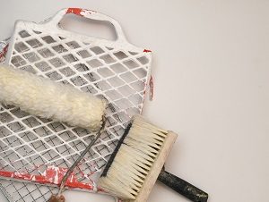 Außenfarbe, Streichen, Pinsel, Roller, Farbe, Wandfarbe