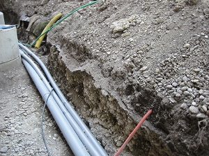 Drainage, Rohr, Dränage, Wasserrohr