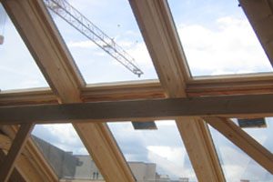 Glassfassade, Fassade, Glas, Fenster, Kran