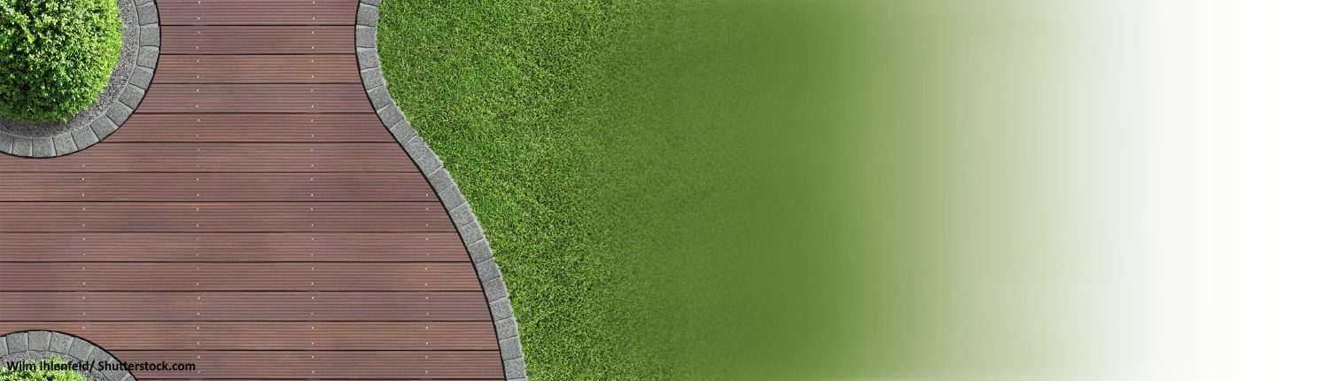 Terrasse, Garten, Rasen, Holz, Holzterrasse