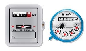 Zähler, Wasseruhr, Kilowattstunden